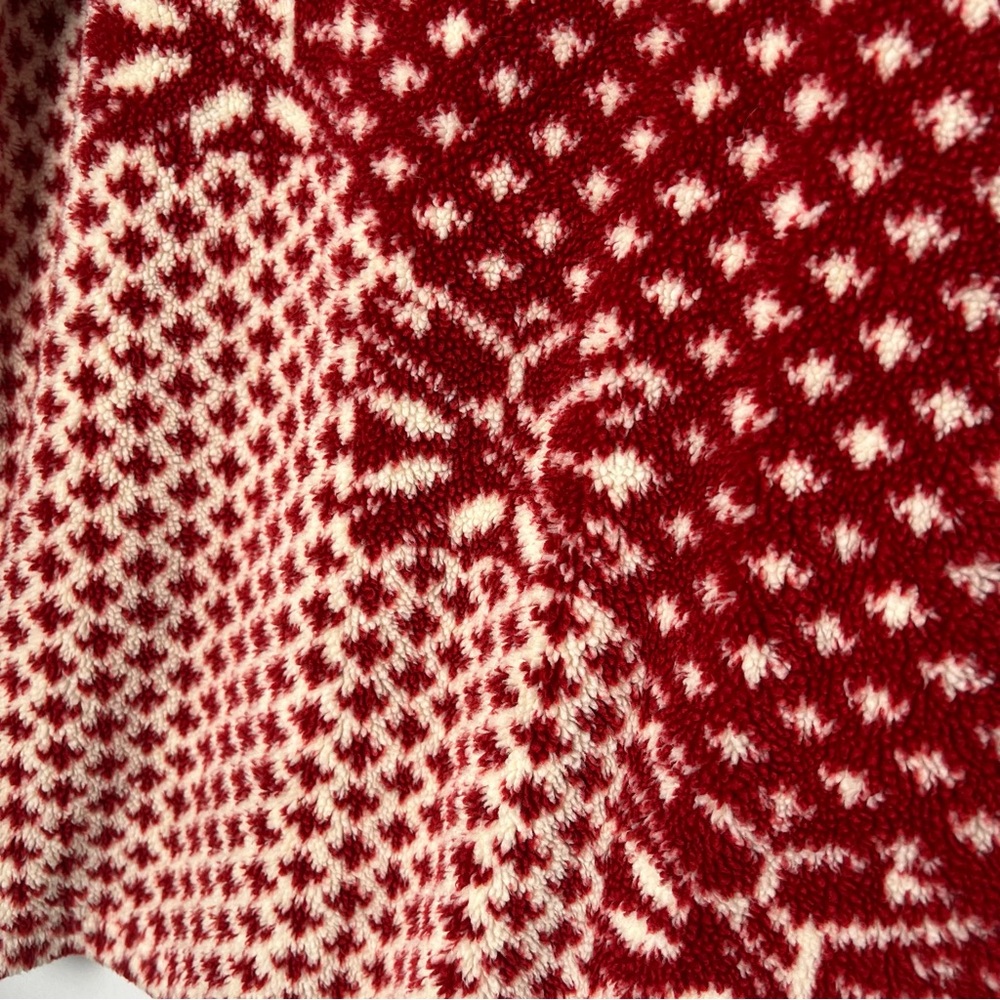 Liz Claiborne 90s Vintage Fair Isle Christmas Fleece Pullover Sweatshirt L/XL - Picture 4 of 8